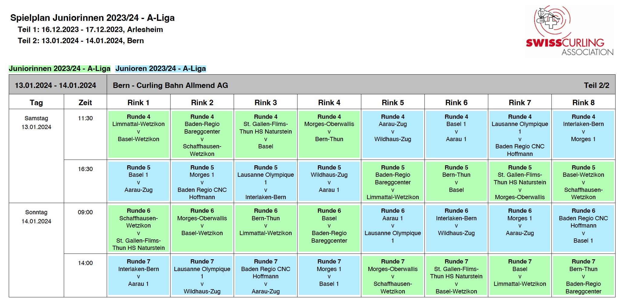 Spielplan